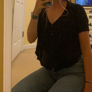 Black Knit Button Down
